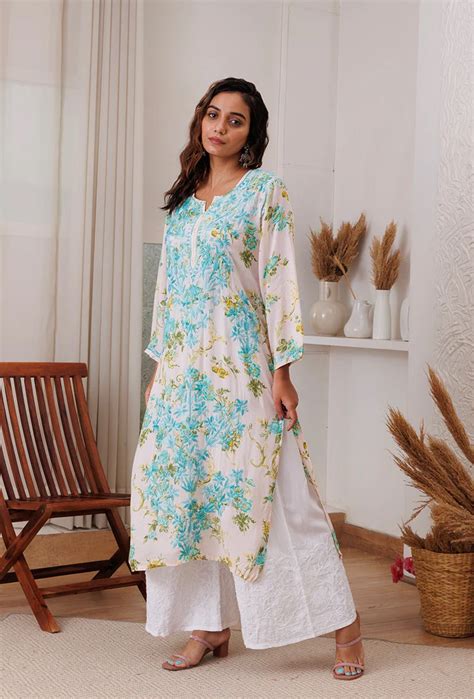 WOMEN CHIKANKARI MODAL KURTA SET – Richy Looks