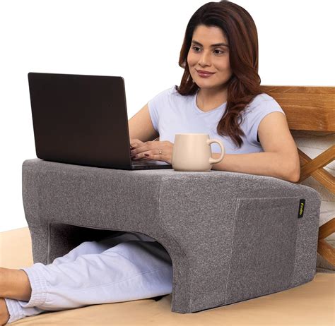 The White Willow Lap Desk Pillow for Laptops, Study, and Reading- Hard ...