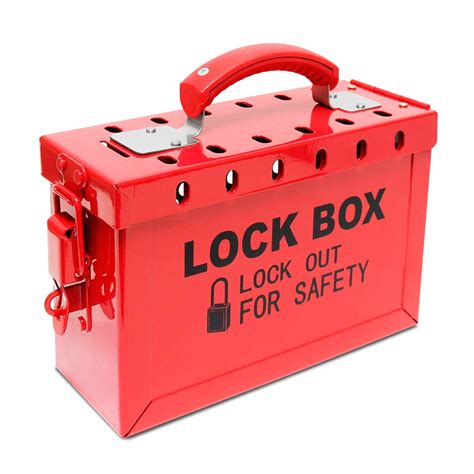 WISAMIC Group Lockout Tagout Lock Box: with 13 Slots Portable Safety ...