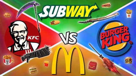 McDonald VS KFC VS Subway VS Burger King - 6098-4480-8550 | Fortnite Zone