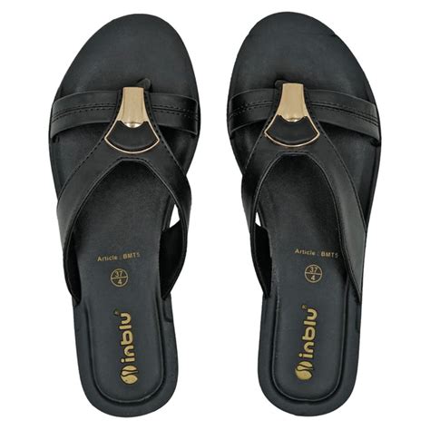 Inblu BLACK Slipper with slip-on for female – The Condor Trendz Store