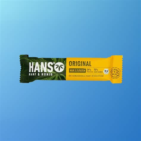 hans brainfood - Energieriegel Original - Hanf Extrakte