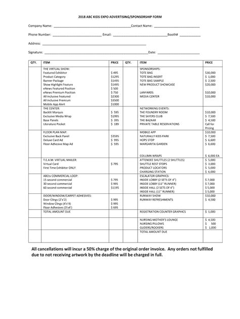 Fillable Online 2018 ABC KIDS EXPO Form.docx Fax Email Print - pdfFiller