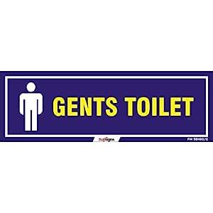 Buysigns.in -Gents Toilet Sign in English - Hard Plastic Lamination ...