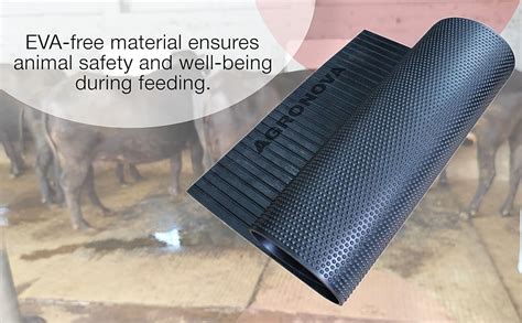 Rubber AGRONOVA Waterproof Cow MatÂ–BPA-Free Raised Edges Animal ...