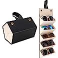 MoKo Sunglasses Organizer with 5 Slots, Travel Glasses Case Storage ...