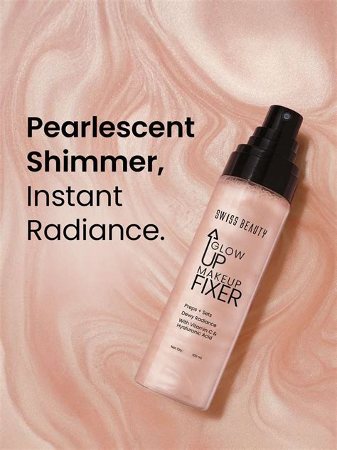 SWISS BEAUTY Glow Up Makeup Fixer Spray | Prep & Set | Dewy Radiance ...