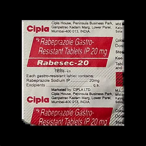 RABESEC 20MG TABLET 10'S Price, Uses, Side Effects & Substitutes | Medkart
