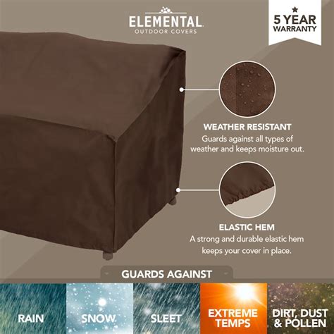 elemental 38-in Brown Square Firepit Cover in the Fire Pit Covers ...