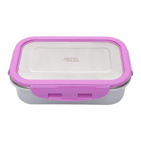 Buy Jaypee Plus Stainless Steel Lunch Box Captainsteel Purple, 500 ml ...