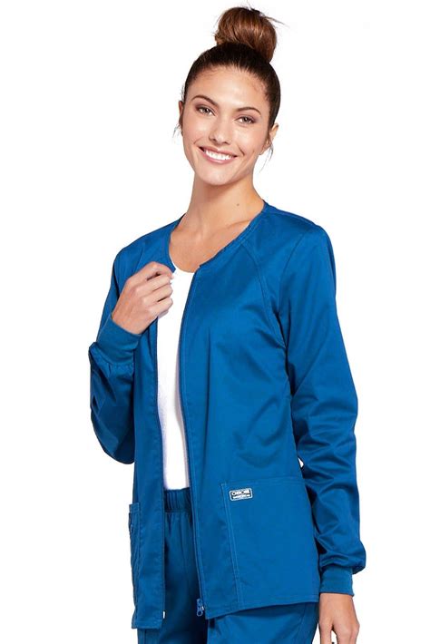 Cherokee Scrub Jacket Core Stretch Zip Front | Parker's Clothing and ...