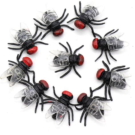 Buy areclern 20 PCS Small Fake Flies Toys, Plastic Fake Toy Lifelike ...