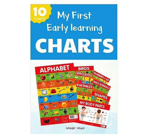 Early Learning Educational Charts For Kids - Pack Of Ten Charts Book ...