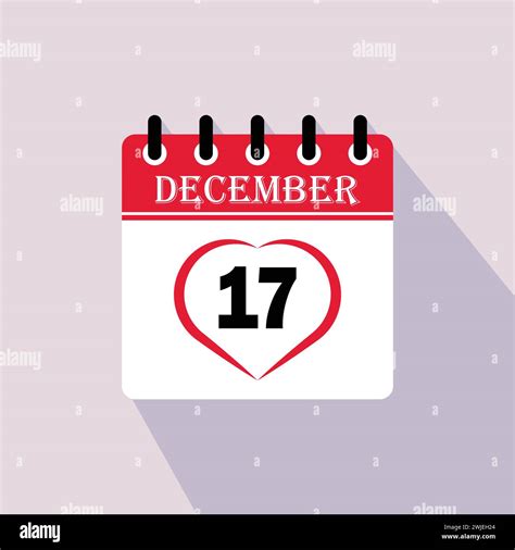 Icon calendar day - 17 December. 17th days of the month, vector ...
