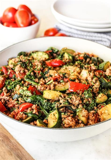 Healthy Ground Turkey Skillet