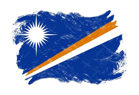 Premium Photo | Marshall islands flag on distressed grunge white stroke ...