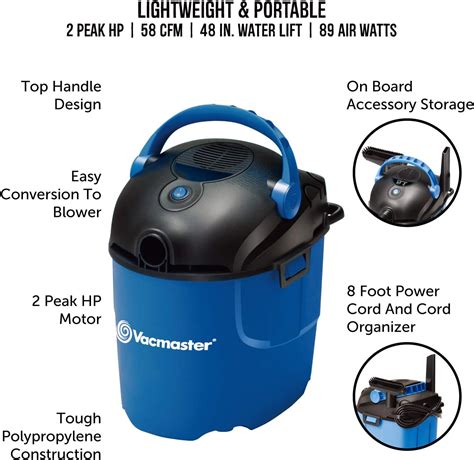 Vacmaster, VP205, 2.5 Gallon 2 Peak HP Portable India | Ubuy