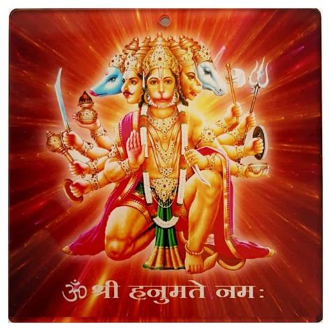 Buy CC ENTERPRISES Panchmukhi Hanuman Acrylic Wall Frame for South ...