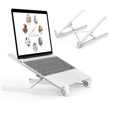 Voroly Foldable Height Adjustable Laptop Stand Eye-Level Ergonomic ...