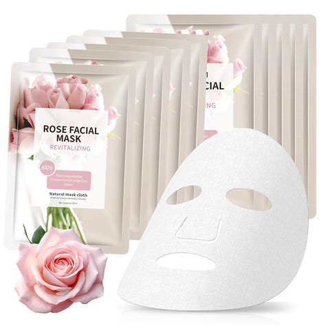 Amazon.com : Face Masks Skincare for All Skin Types, Pink Rose Hydrating Face Sheet Masks ...