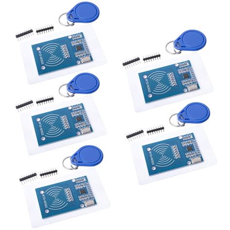 REES52 5Pcs RC522 RFID RF IC Card Sensor Module + S50 White Card + Key ...