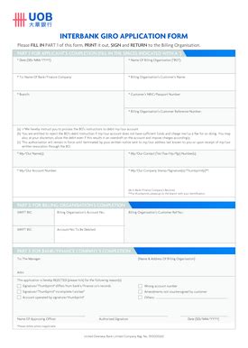 Uob Interbank Giro Form - Fill Online, Printable, Fillable, Blank ...