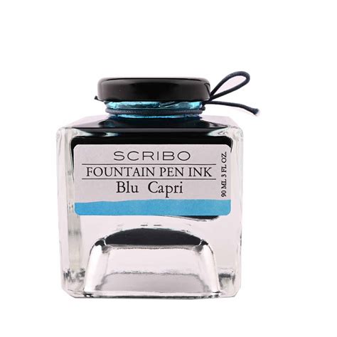 Scribo Blu Capri Ink Bottle, Turquoise - 90ml – Makoba