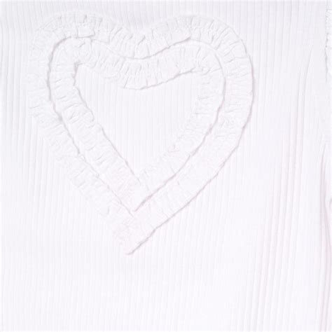 Angel & Rocket Girls Ruffle White Cotton T-shirts