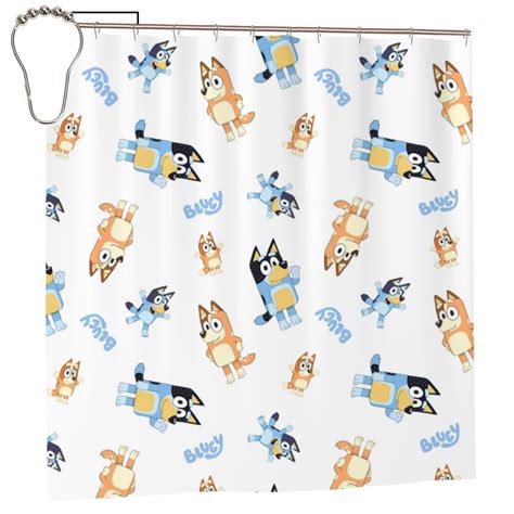 Masiiu Bluey Print Shower Curtain 72x72in Waterproof for Bathroom Decor ...