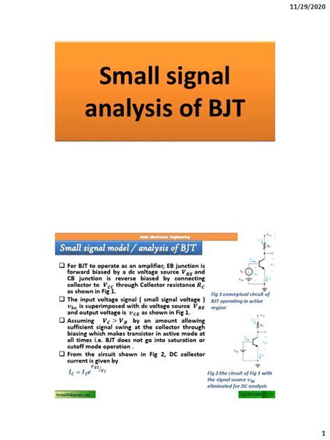 BJT Small Signal Analysis Solved Problems 的图像结果