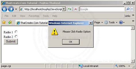 Radio Button in JavaScript 的图像结果