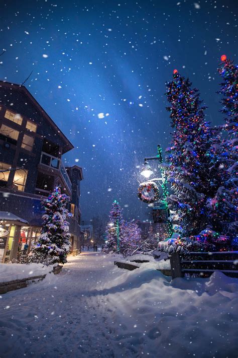 Download Snowy Christmas Village Wallpaper | Wallpapers.com