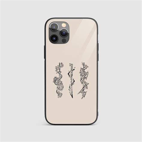 Trio Swords Silicone Armored Phone Case - Animemart