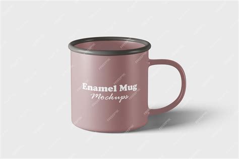 Premium PSD | Enamel mug mockup
