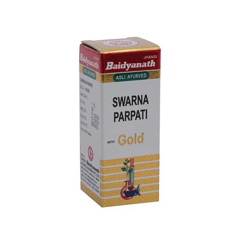 Buy Baidyanath Asli Ayurved Jhansi Swarna Parpati With Gold 1gm Online ...