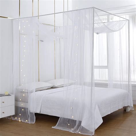 Akiky Canopy Bed Curtains with Light Princess Bed India | Ubuy
