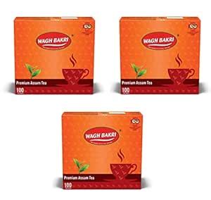 Wagh Bakri Assam Premium 3 Pack Of 100 Tea Bags - Assam, 0.75 Kg ...