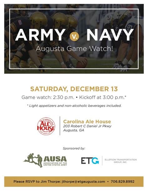 ARMY VS NAVY Augusta Game Watch , Carolina Ale House-Augusta (Augusta, GA), 13 December 2025