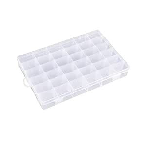 Wincy 36 Grid Plastic Jewellery Storage Organizer for Earrings and Hair ...