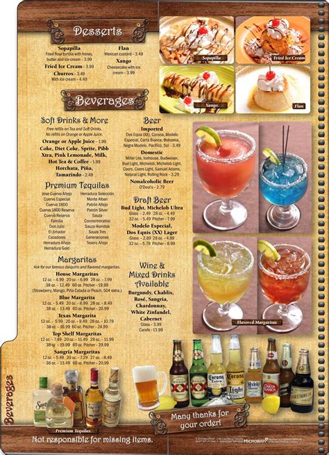 La Hacienda Mexican Restaurant menus in Greensboro, North Carolina ...
