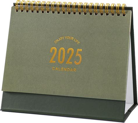 Small Desk Calendar 2025-2026, Standing Flip Desktop Calendar from July ...