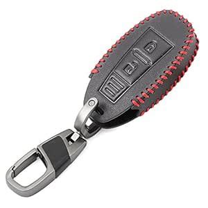 Thie2e 2 Button Leather Car Remote Key Fob Shell Cover Case Fit for ...