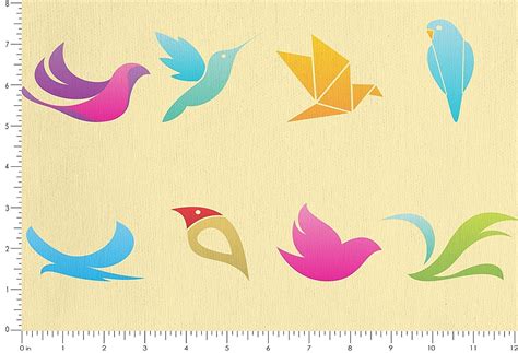 Bird Logos 100% Cotton Fabric for Sofa, Curtains, Cushions and More(per ...