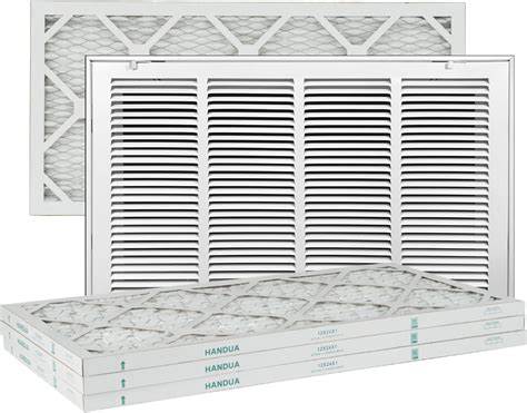 Handua 24"W x 12"H [Duct Opening Size] Steel Return Air Filter Grille ...
