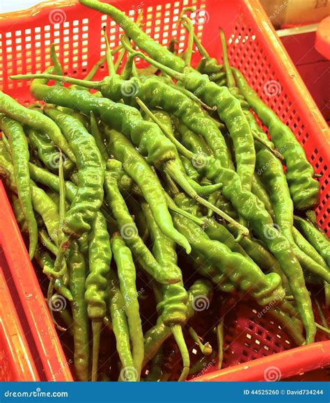 Fresh long green peppers stock photo. Image of healthy - 44525260