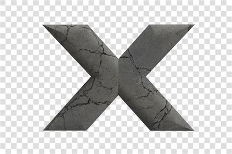 Letter x 3d stone material | Premium PSD