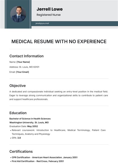 Free Medical Resume Templates to Edit Online and Download