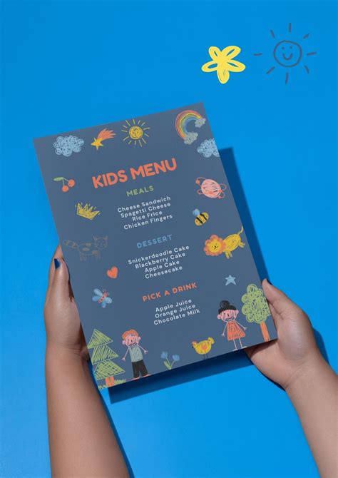 Kids Party Menu Template – Customizable for Restaurants, Birthdays ...