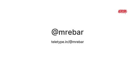 @mrebar — Teletype