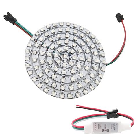 93 LED 6 Rings WS2812B 5050 RGB LED Ring Light Individually Addressable ...